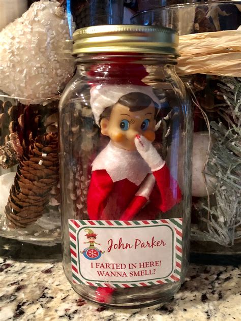 farting elf on the shelf|elf farts in jars.